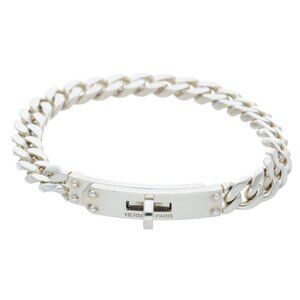 Hermes Kelly Grumet Silver Bracelet
